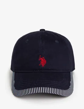 COTTON TWILL EMBROIDERED LOGO BASEBALL CAP