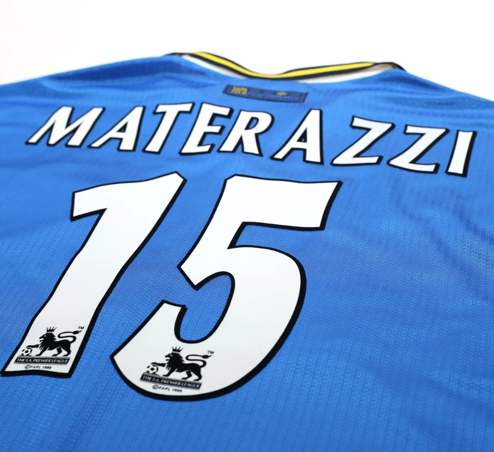 1997/99 MATERAZZI #15 Everton Vintage Umbro Home Football Shirt (XL) Italy Inter