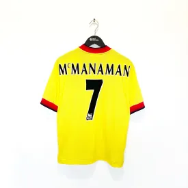 1997/99 McMANAMAN #7 Liverpool Vintage Reebok Away Football Shirt Jersey (S)