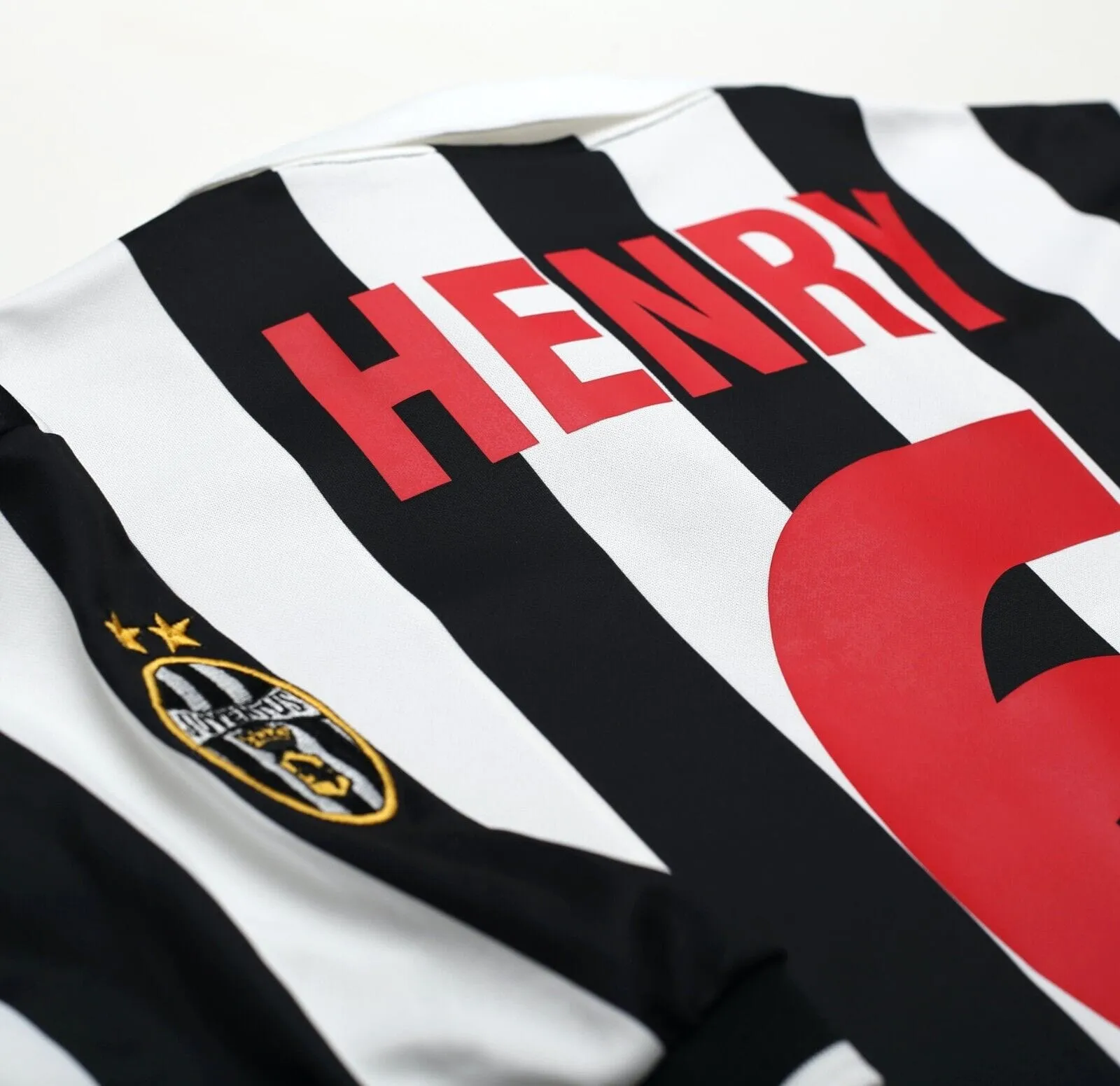 1998/99 HENRY #6 Juventus Vintage Kappa Home Football Shirt Jersey (XL)