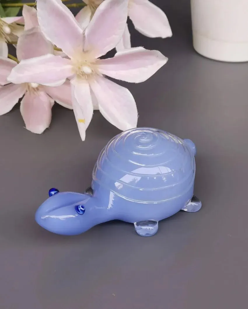 Adorable Good Luck Glass Turtle | Multiple Colors | 13 x 3 inches