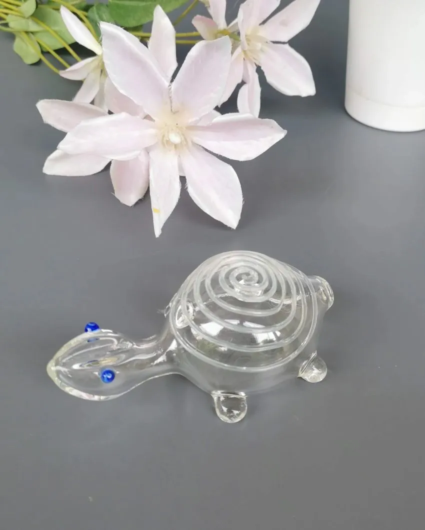 Adorable Good Luck Glass Turtle | Multiple Colors | 13 x 3 inches