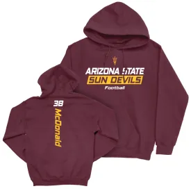 Arizona State Football Maroon Rush Hoodie - Kyan McDonald