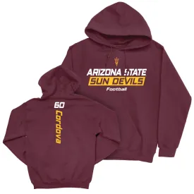 Arizona State Football Maroon Rush Hoodie - Luis Cordova