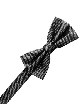 Asphalt Silk Weave Bow Tie