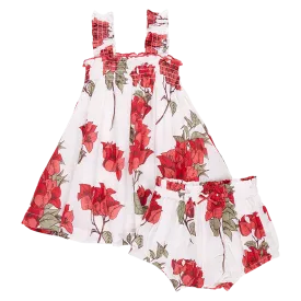 Baby Girls Sofia Dress Set - Red Bougainvillea