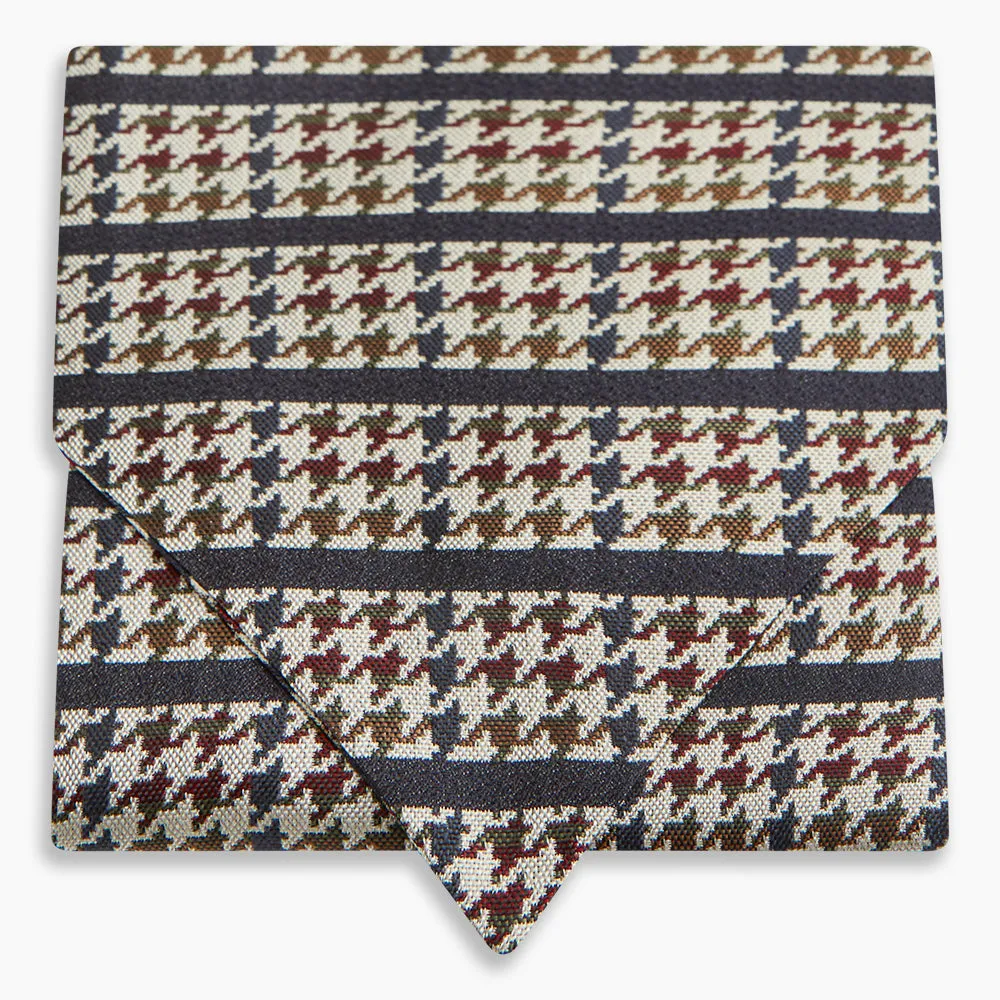 Brown Houndstooth Silk Cravat