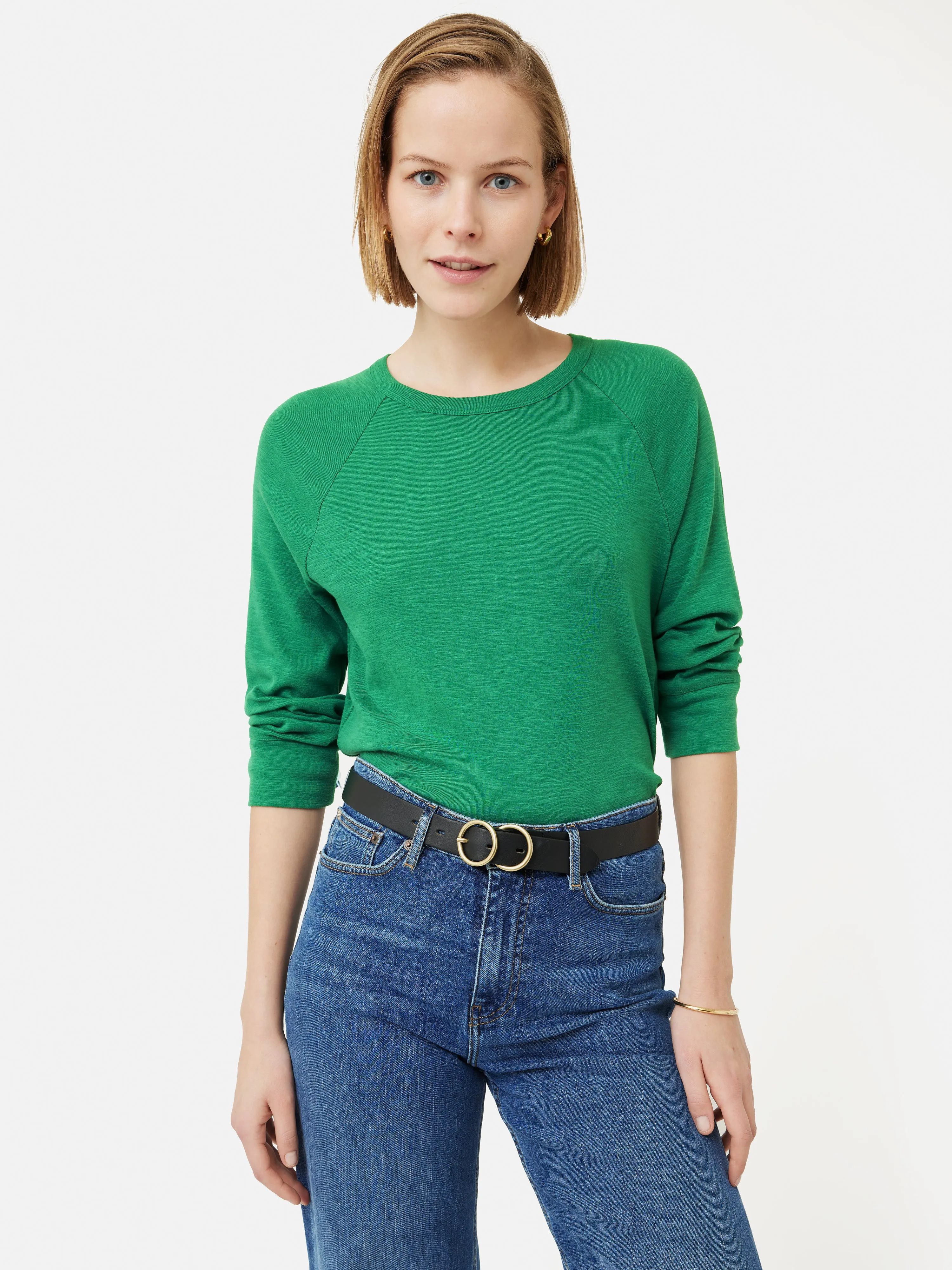 Cotton Luxe Raglan Tee | Green