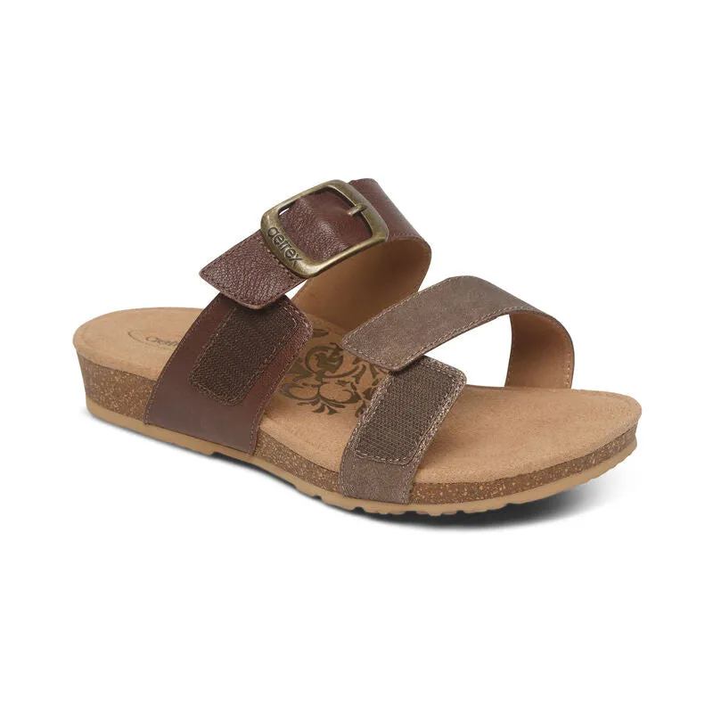 Daisy Adjustable Slide in Brown