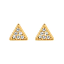 ER113G B.Tiff Pavé Supera Gold Plated Stainless Steel Earrings