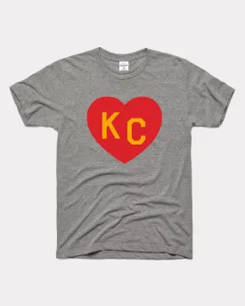 Grey & Red KC Heart Vintage T-Shirt