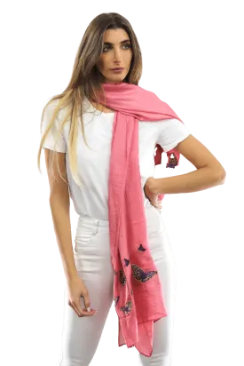 La Fiorentina Butterfly scarves- Pink