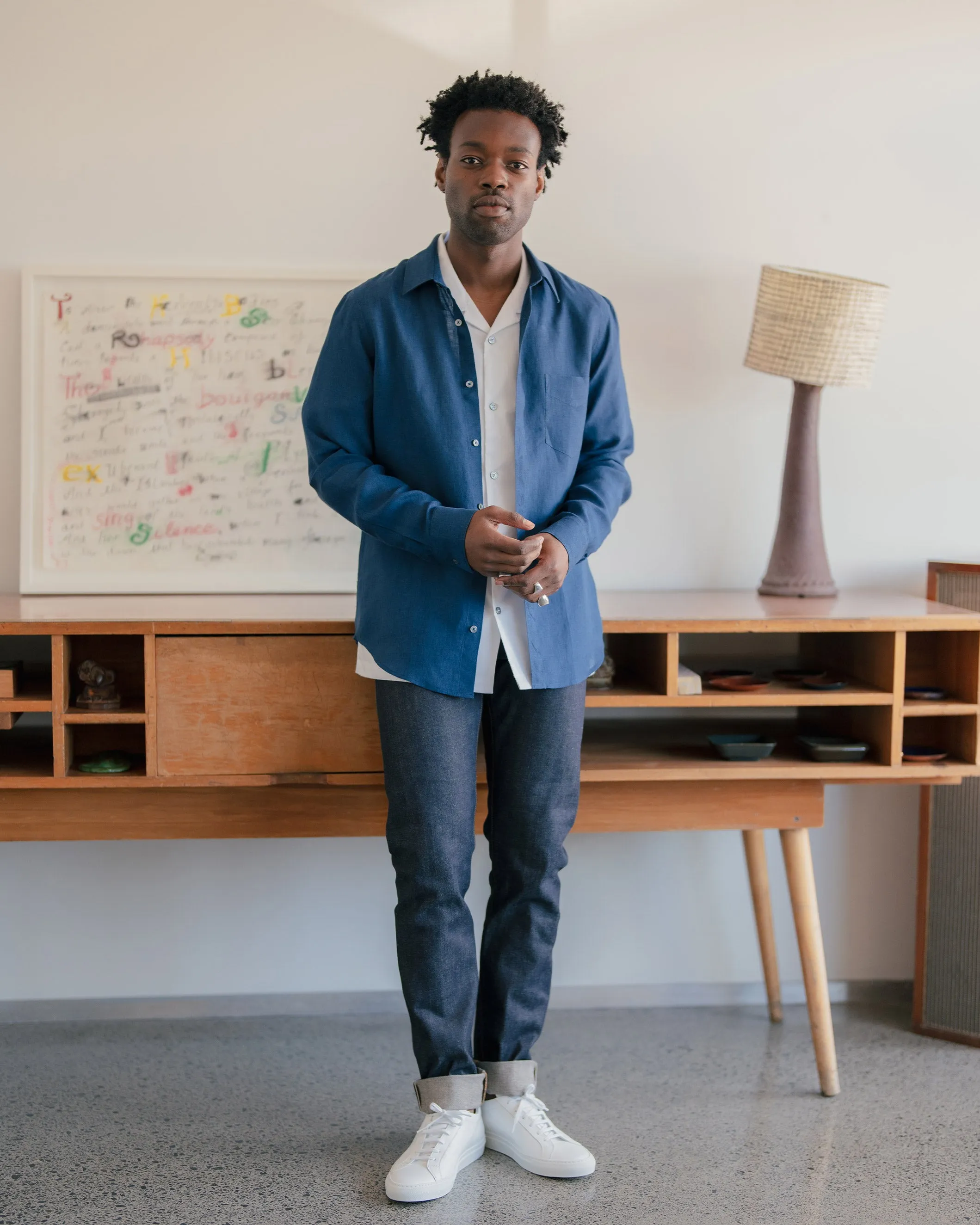 Linen Chambray Arrowhead Shirt