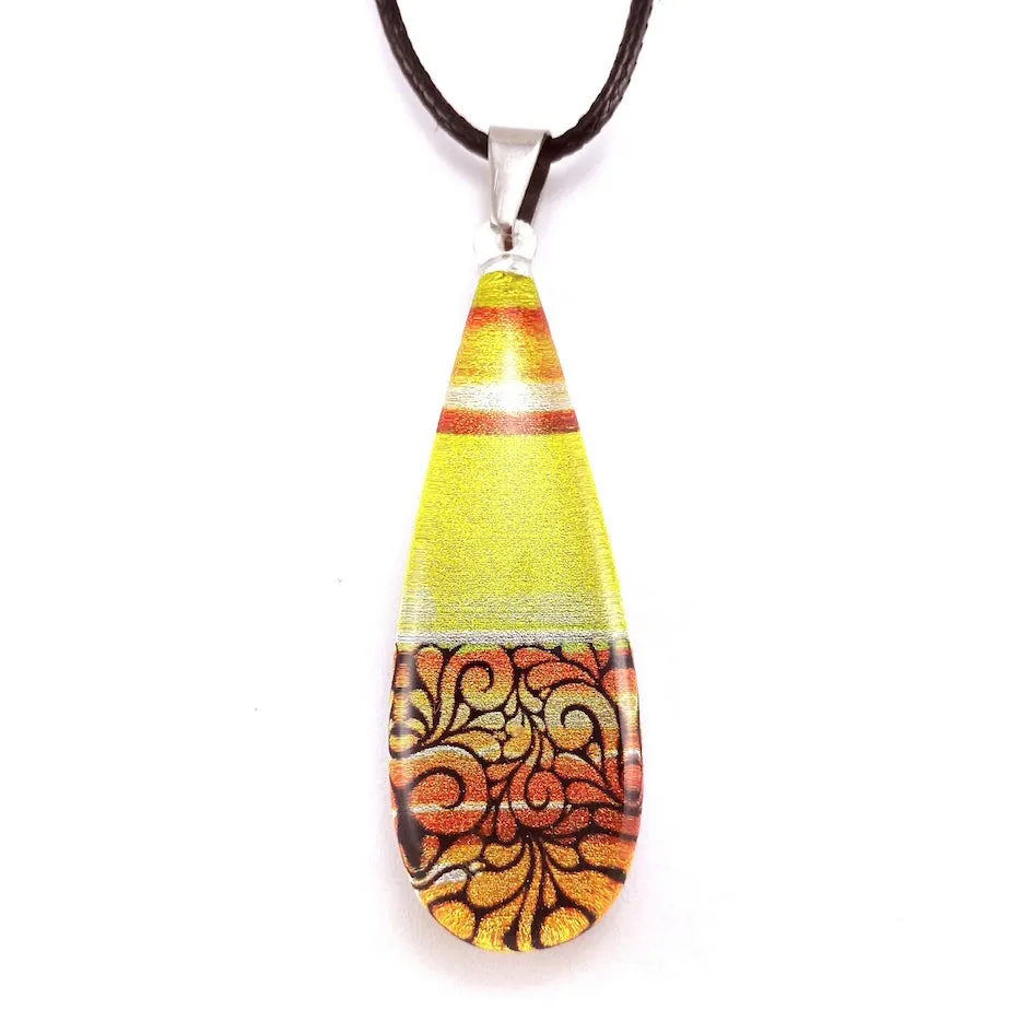 Orange Lace Pendant