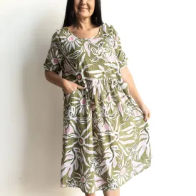 Floral Jungle Smock Dress - Perfect Picnic Outfit