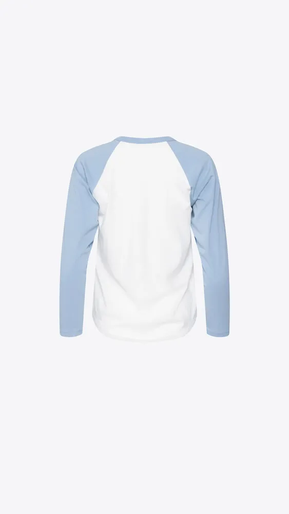 Raglan Baseball Tee - Sky Blue Multi