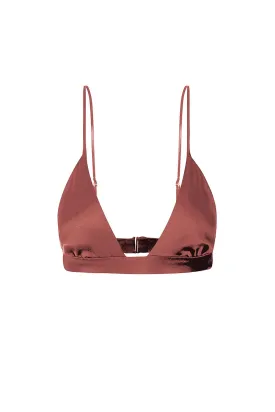 Silk Triangle Bra -  Sedona