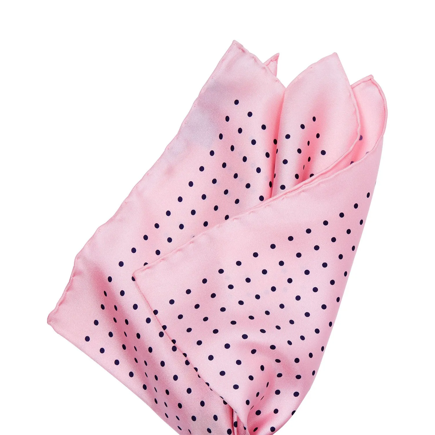 Sovereign Grade 100% Silk Pink London Dot Pocket Square