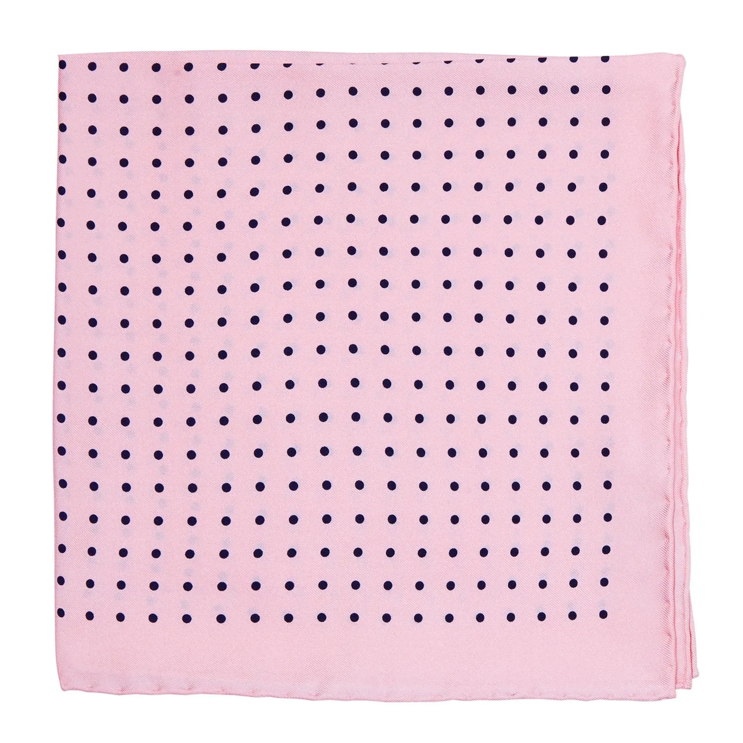 Sovereign Grade 100% Silk Pink London Dot Pocket Square