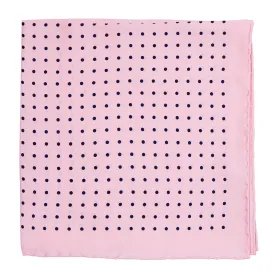 Sovereign Grade 100% Silk Pink London Dot Pocket Square