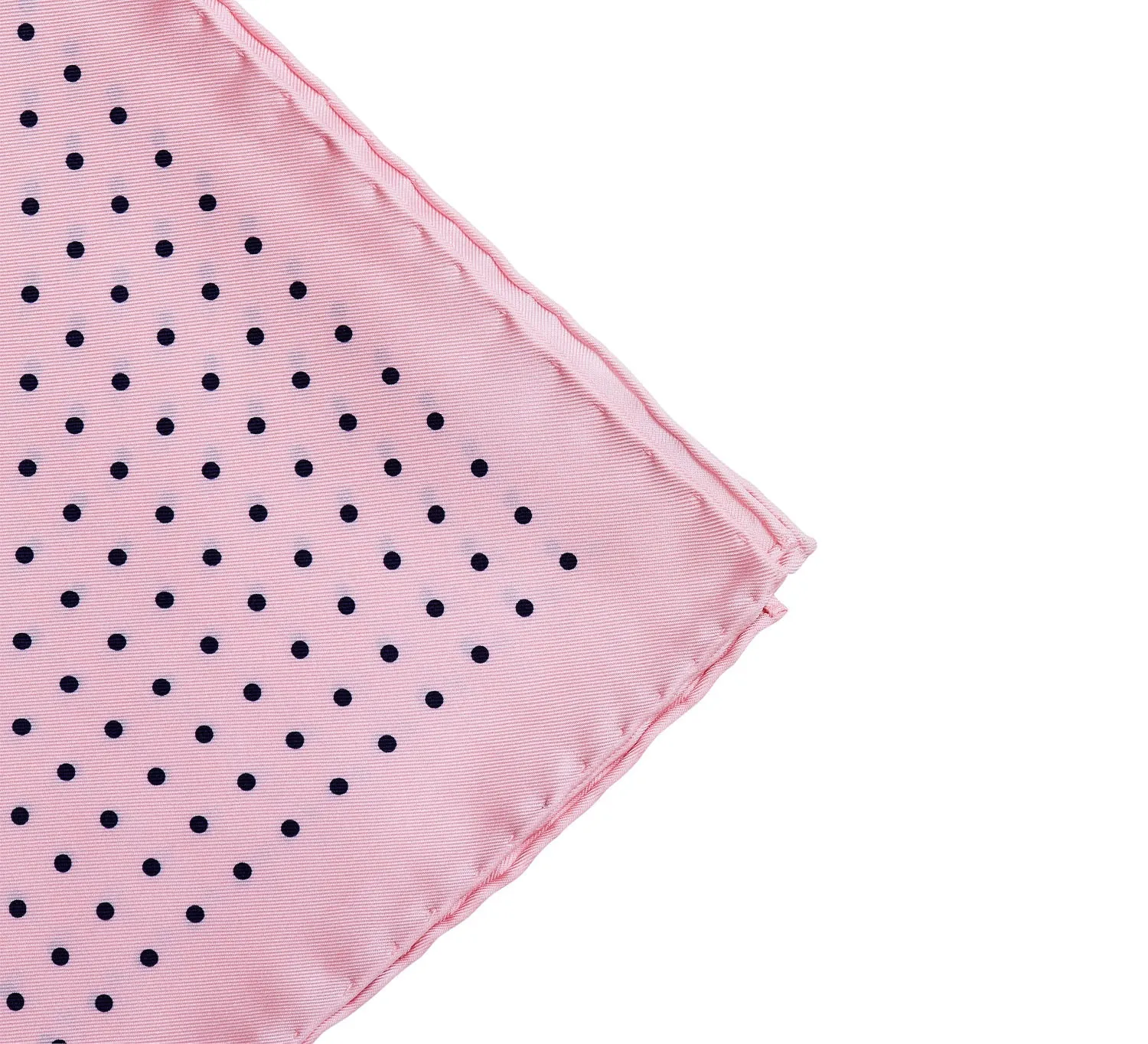 Sovereign Grade 100% Silk Pink London Dot Pocket Square