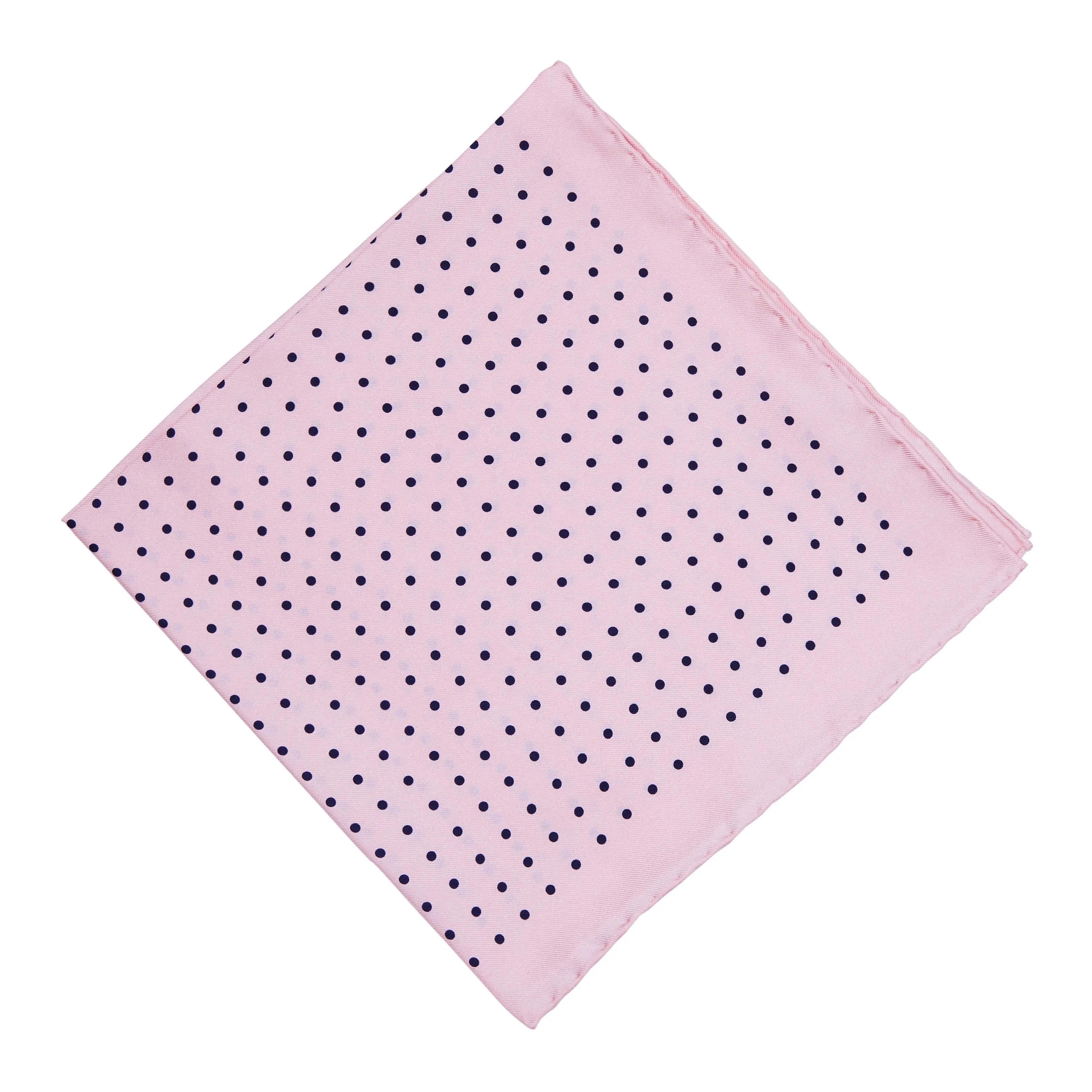 Sovereign Grade 100% Silk Pink London Dot Pocket Square