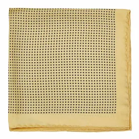 Sovereign Grade 100% Silk Yellow Repeating Star Pocket Square