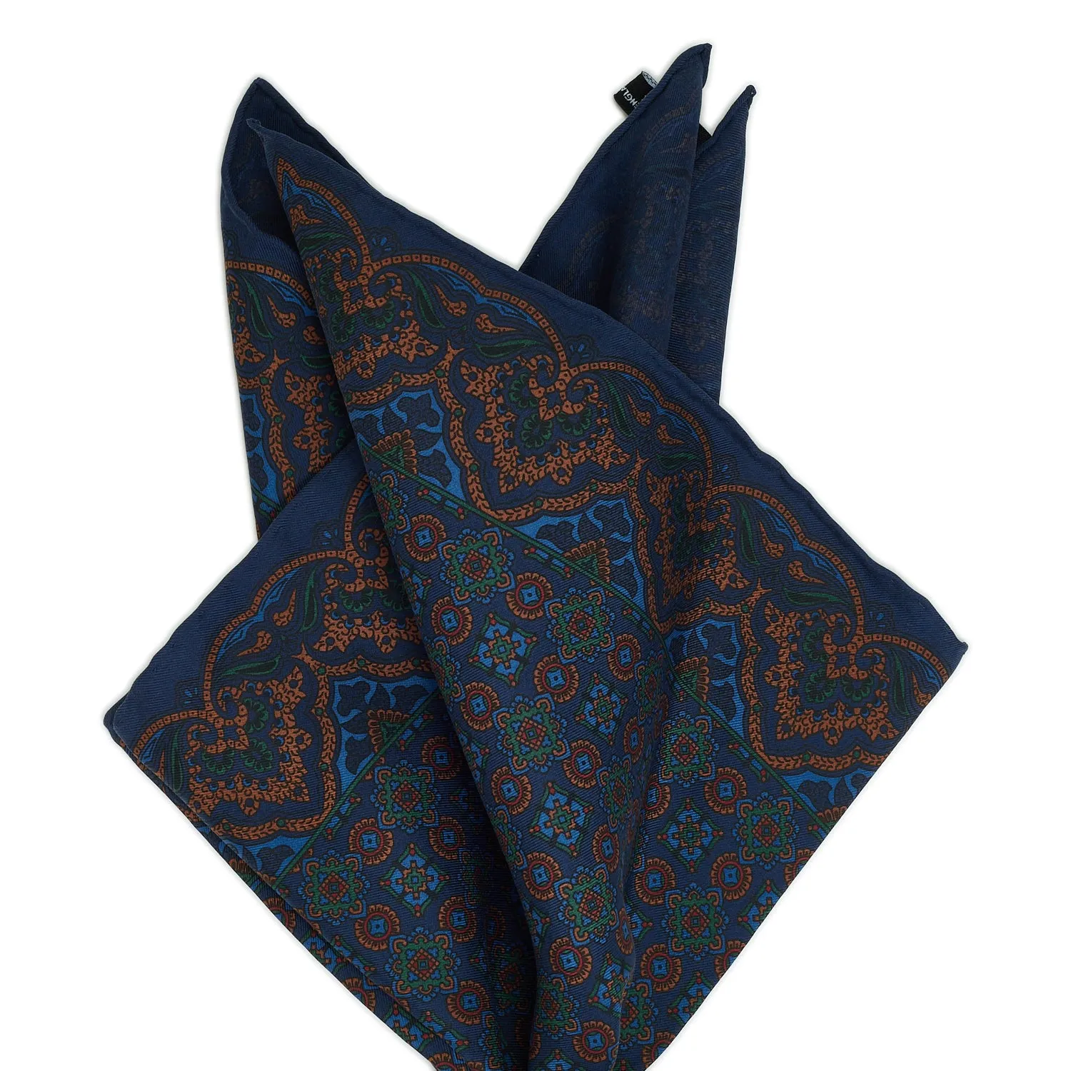 Sovereign Grade Midnight Ancient Madder Pocket Square