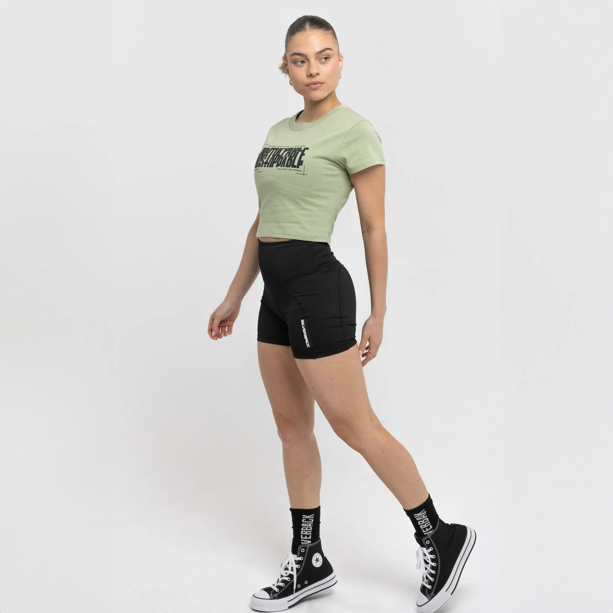 Unstoppable Crop T-Shirt Green