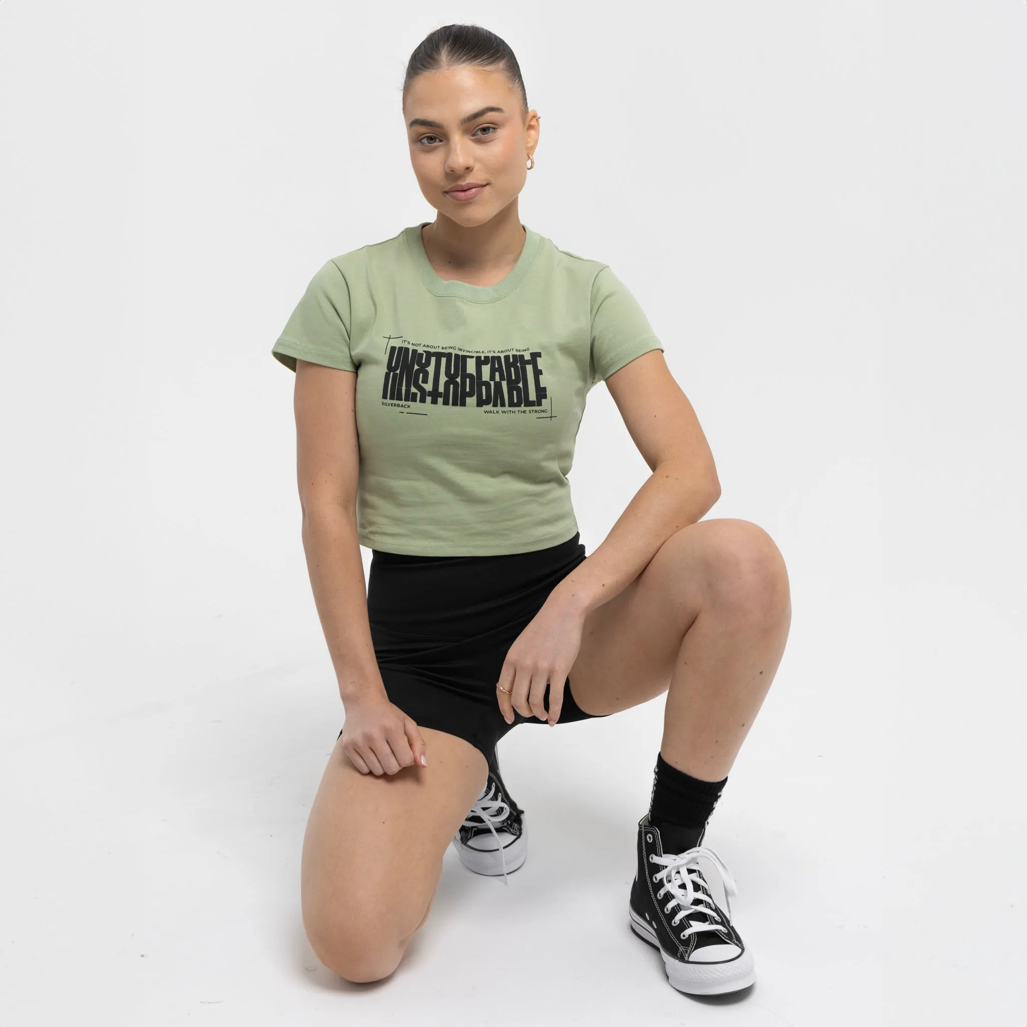 Unstoppable Crop T-Shirt Green